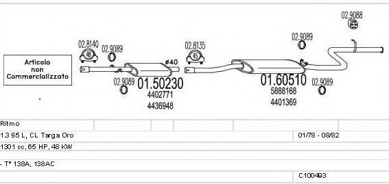 MTS C100493013210 Exhaust System